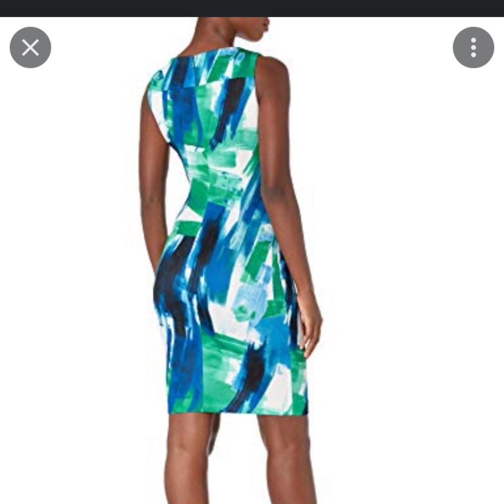 Blue green Calvin Klein sheath dress